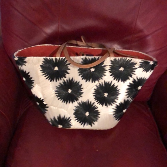 kate spade Handbags - Kate Spade Limited KS Cream and Black Straw Tote kate spade Handbags - Kate Spade Limited KS Cream and Black Straw Tote